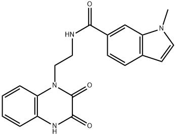 N-[2-(2,3-dioxo-4H-quinoxalin-1-yl)ethyl]-1-methylindole-6-carboxamide Structural