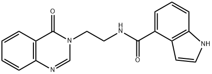 N-[2-(4-oxoquinazolin-3-yl)ethyl]-1H-indole-4-carboxamide Structural