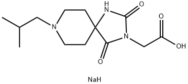 sodium 2-[8-(2-methylpropyl)-2,4-dioxo-1,3,8-triazaspiro[4.5]decan-3-yl]acetate Structural