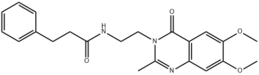 N-[2-(6,7-dimethoxy-2-methyl-4-oxoquinazolin-3-yl)ethyl]-3-phenylpropanamide Structural