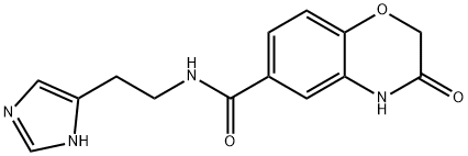 N-[2-(1H-imidazol-5-yl)ethyl]-3-oxo-4H-1,4-benzoxazine-6-carboxamide Structural