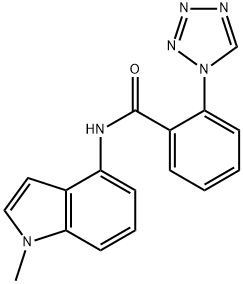 N-(1-methylindol-4-yl)-2-(tetrazol-1-yl)benzamide Structural