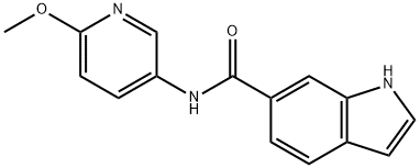 N-(6-methoxypyridin-3-yl)-1H-indole-6-carboxamide Structural