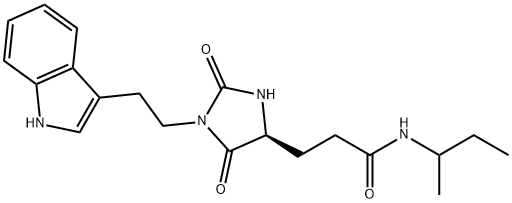 N-butan-2-yl-3-[(4S)-1-[2-(1H-indol-3-yl)ethyl]-2,5-dioxoimidazolidin-4-yl]propanamide Structural