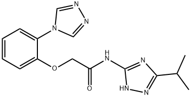 N-(5-propan-2-yl-1H-1,2,4-triazol-3-yl)-2-[2-(1,2,4-triazol-4-yl)phenoxy]acetamide Structural
