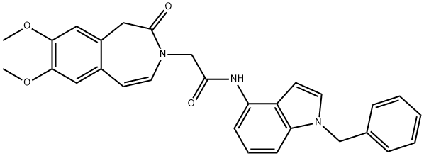 N-(1-benzylindol-4-yl)-2-(7,8-dimethoxy-2-oxo-1H-3-benzazepin-3-yl)acetamide Structural