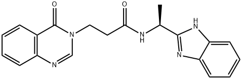 N-[(1S)-1-(1H-benzimidazol-2-yl)ethyl]-3-(4-oxoquinazolin-3-yl)propanamide Structural