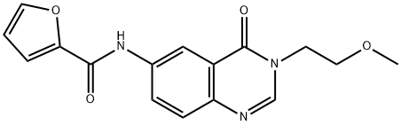 N-[3-(2-methoxyethyl)-4-oxoquinazolin-6-yl]furan-2-carboxamide Structural