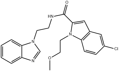 N-[2-(benzimidazol-1-yl)ethyl]-5-chloro-1-(2-methoxyethyl)indole-2-carboxamide Structural