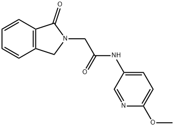 N-(6-methoxypyridin-3-yl)-2-(3-oxo-1H-isoindol-2-yl)acetamide Structural