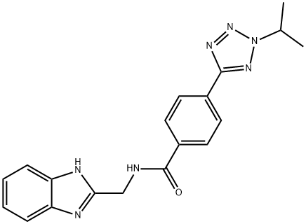 N-(1H-benzimidazol-2-ylmethyl)-4-(2-propan-2-yltetrazol-5-yl)benzamide Structural