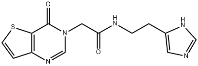 N-[2-(1H-imidazol-5-yl)ethyl]-2-(4-oxothieno[3,2-d]pyrimidin-3-yl)acetamide Structural