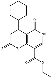 ethyl 4-cyclohexyl-2,5-dioxo-4,6-dihydro-3H-pyrano[3,2-c]pyridine-8-carboxylate Structural