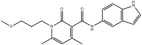 N-(1H-indol-5-yl)-1-(3-methoxypropyl)-4,6-dimethyl-2-oxopyridine-3-carboxamide Structural
