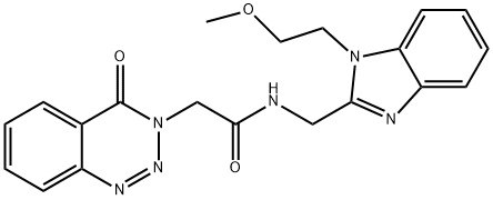 N-[[1-(2-methoxyethyl)benzimidazol-2-yl]methyl]-2-(4-oxo-1,2,3-benzotriazin-3-yl)acetamide Structural