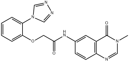N-(3-methyl-4-oxoquinazolin-6-yl)-2-[2-(1,2,4-triazol-4-yl)phenoxy]acetamide Structural