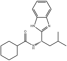 N-[(1S)-1-(1H-benzimidazol-2-yl)-3-methylbutyl]cyclohexanecarboxamide Structural