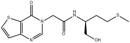 N-[(2S)-1-hydroxy-4-methylsulfanylbutan-2-yl]-2-(4-oxothieno[3,2-d]pyrimidin-3-yl)acetamide Structural