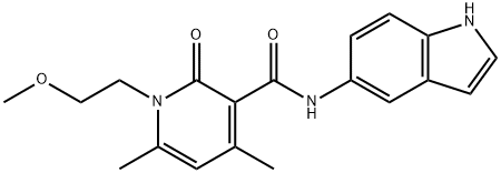 N-(1H-indol-5-yl)-1-(2-methoxyethyl)-4,6-dimethyl-2-oxopyridine-3-carboxamide Structural