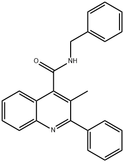 N-benzyl-3-methyl-2-phenylquinoline-4-carboxamide Structural