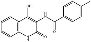 N-(4-hydroxy-2-oxo-1H-quinolin-3-yl)-4-methylbenzamide Structural