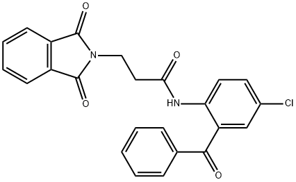 N-(2-benzoyl-4-chlorophenyl)-3-(1,3-dioxoisoindol-2-yl)propanamide Structural