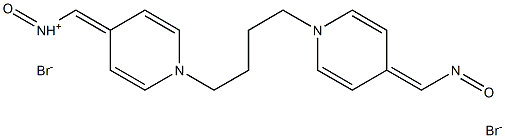 oxo-[[1-[4-[4-(oxoazaniumylmethylidene)pyridin-1-yl]butyl]pyridin-4-ylidene]methyl]azanium dibromide Structural