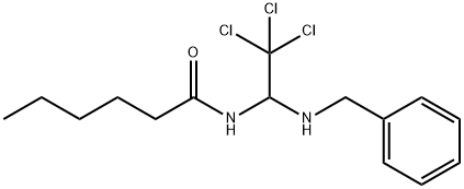 N-[1-(benzylamino)-2,2,2-trichloroethyl]hexanamide Structural