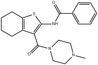 N-[3-(4-methylpiperazine-1-carbonyl)-4,5,6,7-tetrahydro-1-benzothiophen-2-yl]benzamide Structural