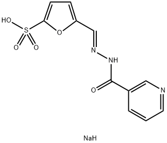 sodium 5-[(E)-(pyridine-3-carbonylhydrazinylidene)methyl]furan-2-sulfonate Structural