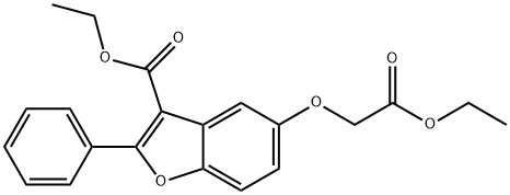 ethyl 5-(2-ethoxy-2-oxoethoxy)-2-phenyl-1-benzofuran-3-carboxylate Structural