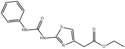 ethyl 2-[2-(phenylcarbamoylamino)-1,3-thiazol-4-yl]acetate Structural