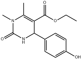 ethyl 6-(4-hydroxyphenyl)-3,4-dimethyl-2-oxo-1,6-dihydropyrimidine-5-carboxylate Structural