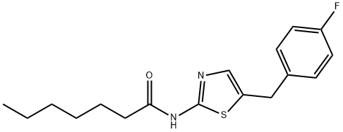 N-[5-[(4-fluorophenyl)methyl]-1,3-thiazol-2-yl]heptanamide Structural