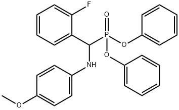 N-[diphenoxyphosphoryl-(2-fluorophenyl)methyl]-4-methoxyaniline Structural