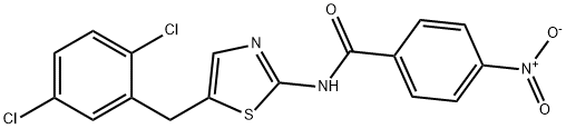 N-[5-[(2,5-dichlorophenyl)methyl]-1,3-thiazol-2-yl]-4-nitrobenzamide Structural