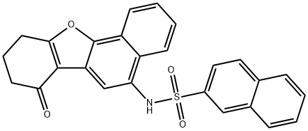 N-(7-oxo-9,10-dihydro-8H-naphtho[1,2-b][1]benzofuran-5-yl)naphthalene-2-sulfonamide Structural