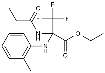 ethyl 3,3,3-trifluoro-2-propionamido-2-(o-tolylamino)propanoate Structural