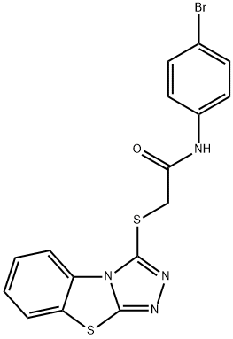 N-(4-bromophenyl)-2-([1,2,4]triazolo[3,4-b][1,3]benzothiazol-1-ylsulfanyl)acetamide Structural