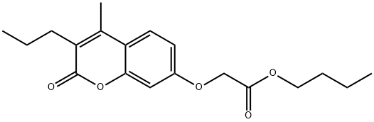butyl 2-(4-methyl-2-oxo-3-propylchromen-7-yl)oxyacetate Structural