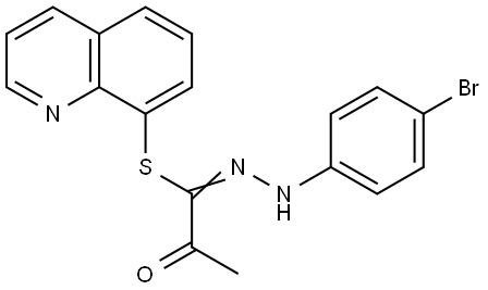 quinolin-8-yl (1Z)-N-(4-bromoanilino)-2-oxopropanimidothioate Structural