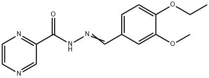 N-[(E)-(4-ethoxy-3-methoxyphenyl)methylideneamino]pyrazine-2-carboxamide Structural
