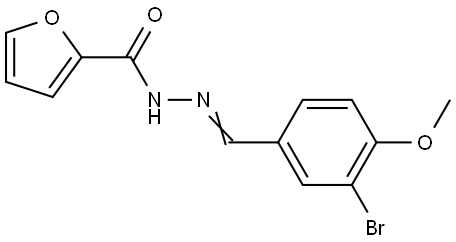 N-[(E)-(3-bromo-4-methoxyphenyl)methylideneamino]furan-2-carboxamide Structural