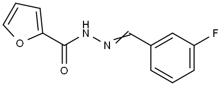 N-[(E)-(3-fluorophenyl)methylideneamino]furan-2-carboxamide Structural