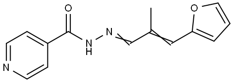 N-[(E)-[(Z)-3-(furan-2-yl)-2-methylprop-2-enylidene]amino]pyridine-4-carboxamide Structural