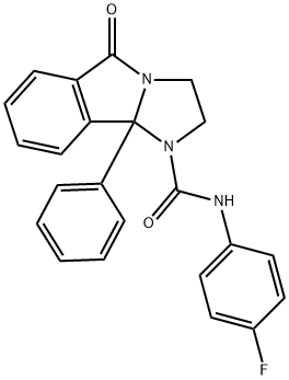 N-(4-fluorophenyl)-5-oxo-9b-phenyl-2,3-dihydroimidazo[2,1-a]isoindole-1-carboxamide Structural
