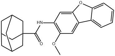 N-(2-methoxydibenzofuran-3-yl)adamantane-1-carboxamide Structural