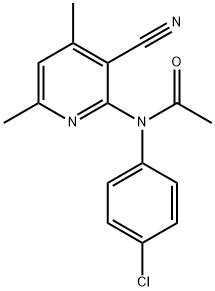 N-(4-chlorophenyl)-N-(3-cyano-4,6-dimethylpyridin-2-yl)acetamide Structural