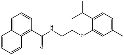 N-[2-(5-methyl-2-propan-2-ylphenoxy)ethyl]naphthalene-1-carboxamide Structural