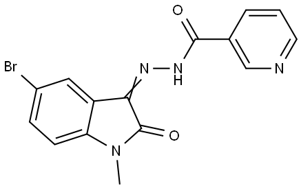 N-[(Z)-(5-bromo-1-methyl-2-oxoindol-3-ylidene)amino]pyridine-3-carboxamide Structural